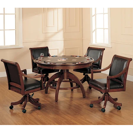 5 Piece Game Table and Chairs Set